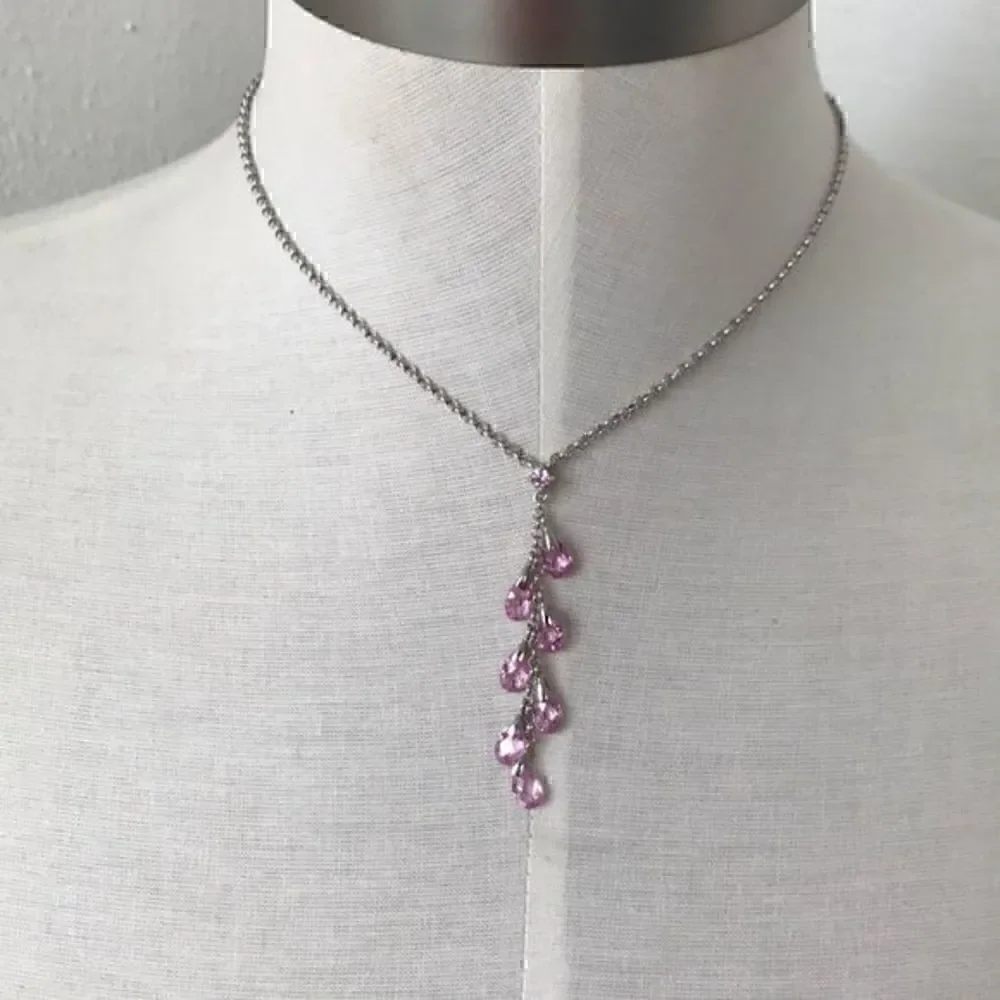 DON LUCAS necklace‎ 925 silver Swarovski Cristals​​​​​​​​​